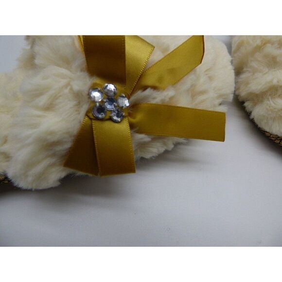 Charter Club Sculpted Pile Scuff Slippers, Ivory, Small US 5-6 - Picture 4 of 7